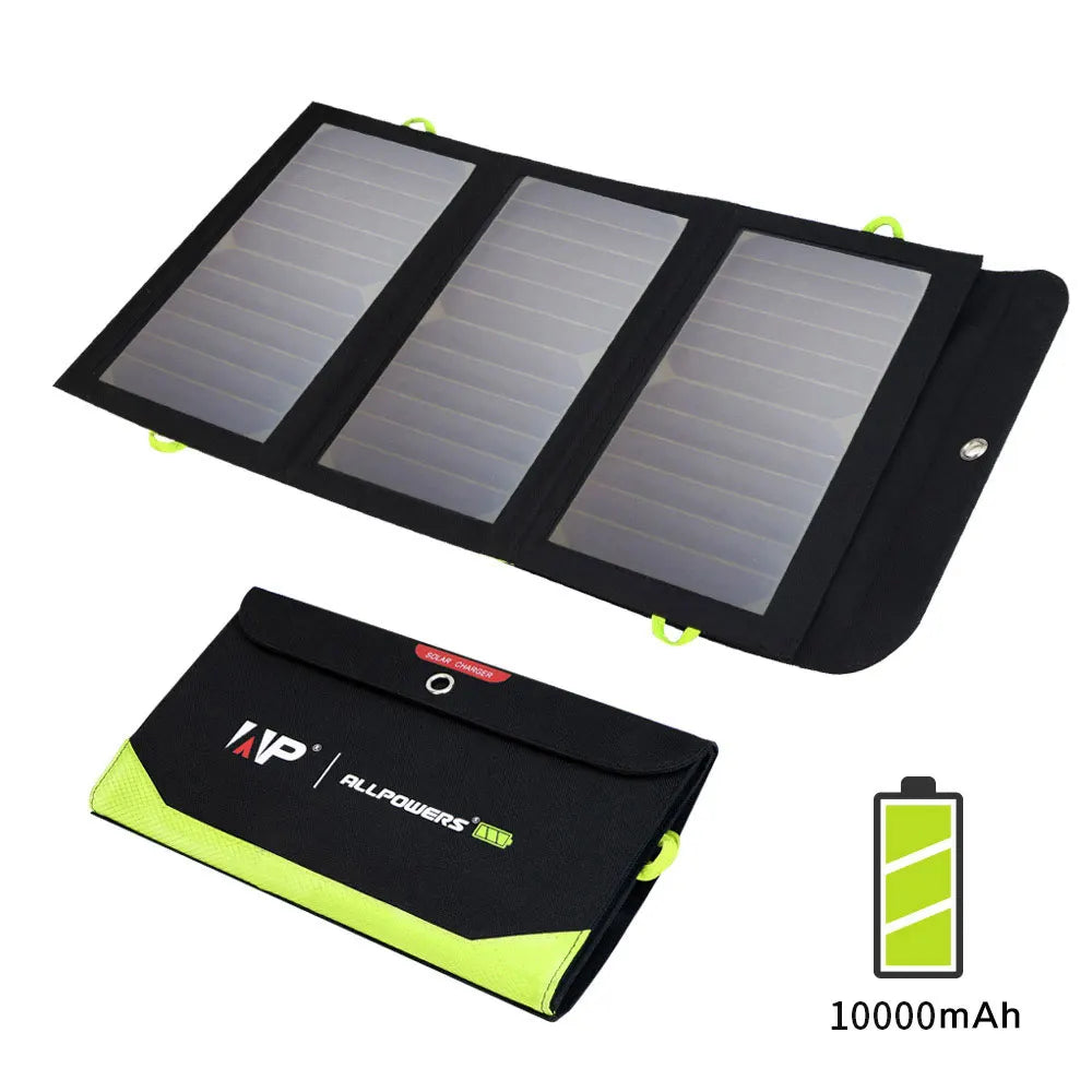 Chargeur Solaire Portable 21W – ALLPOWERS Pliable 2 Ports USB | Énergie Solaire Outdoor & Camping
