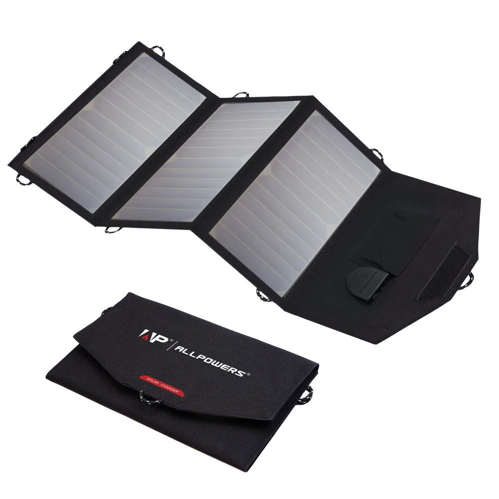Chargeur Solaire Portable 21W – ALLPOWERS Pliable 2 Ports USB | Énergie Solaire Outdoor & Camping