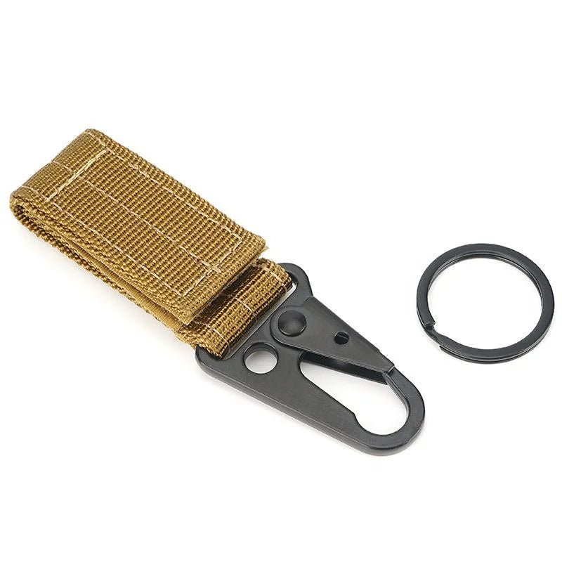 Mousqueton Tactique MOLLE avec Anneau – Clip Ceinture EDC, Sac à Dos, Airsoft (Lot de 1 à 3)
