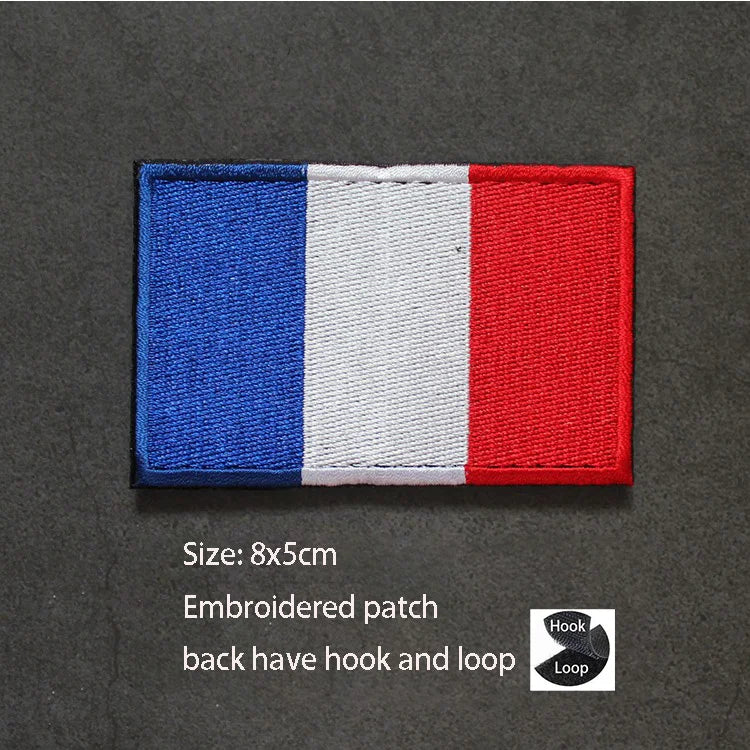 Écussons brodés tactiques velcro - identification française et unités spécialisées