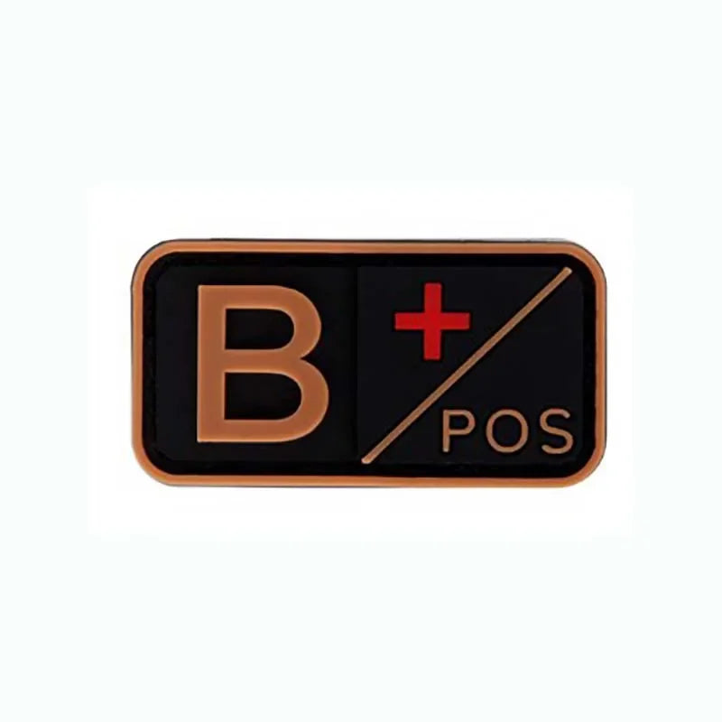 Patch Groupe Sanguin 3D – Identification Tactique PVC (Hook & Loop)🎁 2 + 1 GRATUIT !