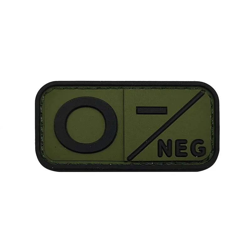 Patch Groupe Sanguin 3D – Identification Tactique PVC (Hook & Loop)🎁 2 + 1 GRATUIT !