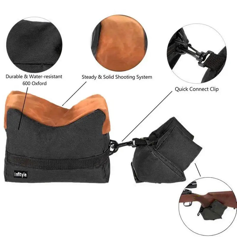 Support de Tir Tactique avec Sacs de Sable - Précision et Stabilité pour Fusil, Chasse et Tir Sportif