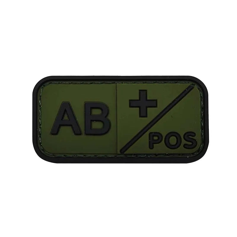 Patch Groupe Sanguin 3D – Identification Tactique PVC (Hook & Loop)🎁 2 + 1 GRATUIT !