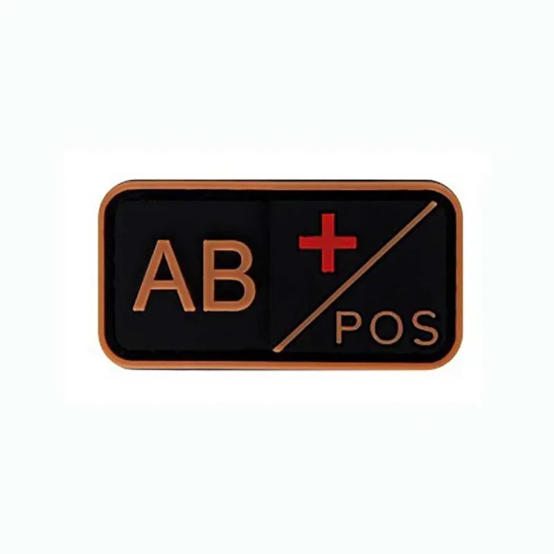 Patch Groupe Sanguin 3D – Identification Tactique PVC (Hook & Loop)🎁 2 + 1 GRATUIT !