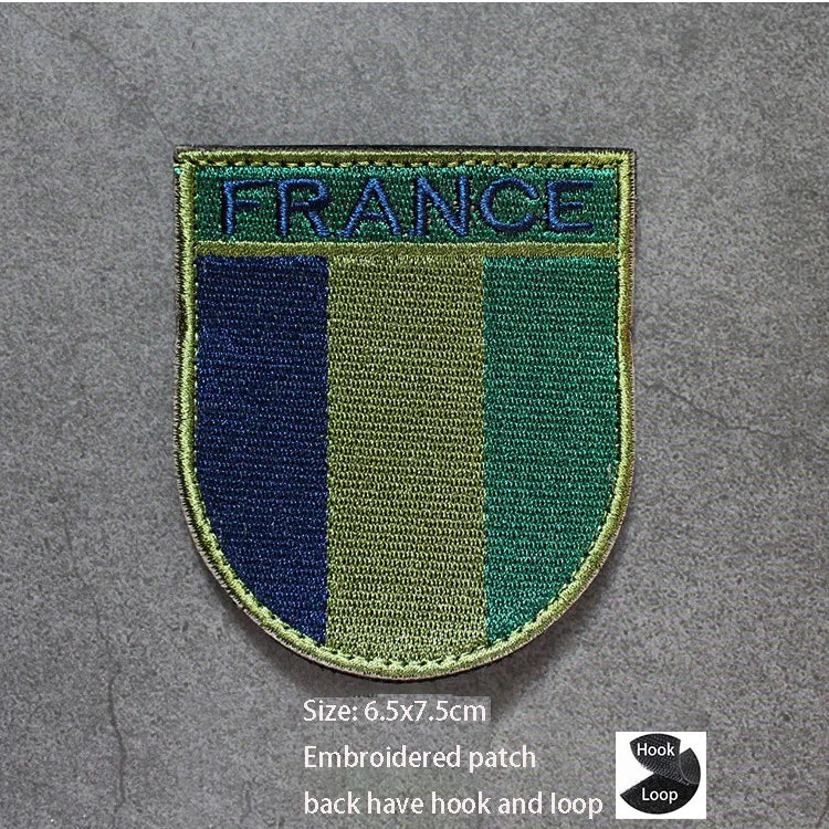 Écussons brodés tactiques velcro - identification française et unités spécialisées