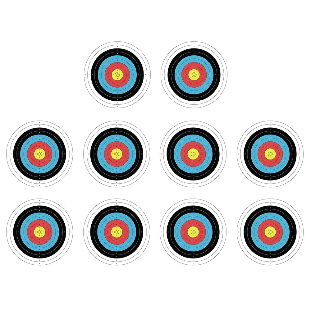 Cibles de tir 40x40 cm – Lot de 10 feuilles en papier épais