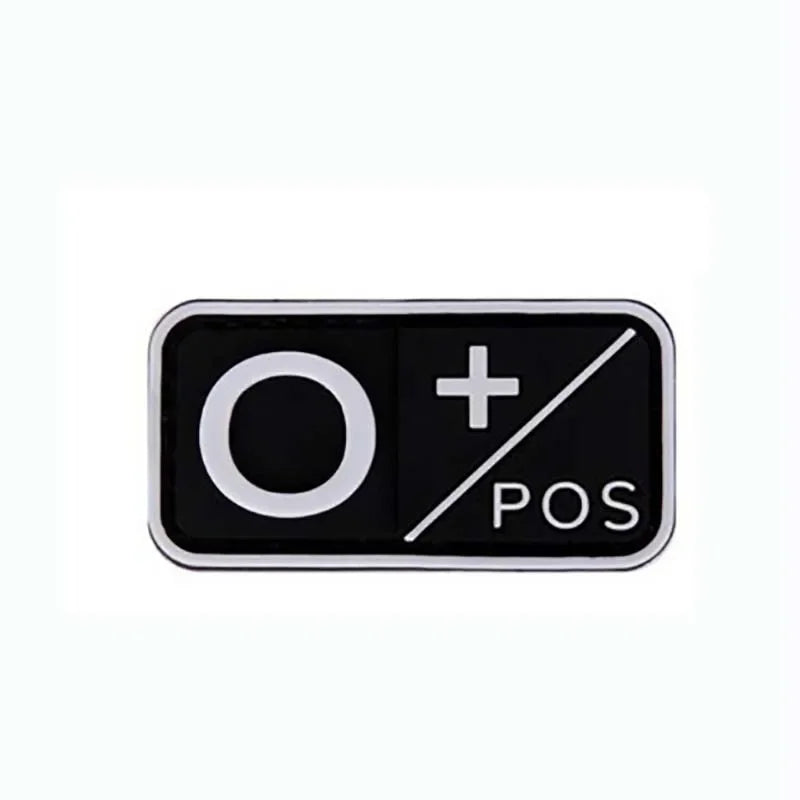 Patch Groupe Sanguin 3D – Identification Tactique PVC (Hook & Loop)🎁 2 + 1 GRATUIT !