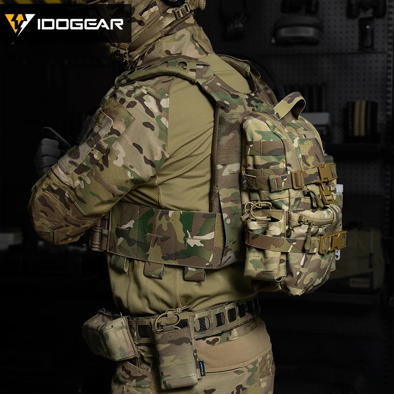 Mini sac d’hydratation tactique IDOGEAR – Nylon 500D, MOLLE, compact et résistant – 32 × 19 × 9,5 cm