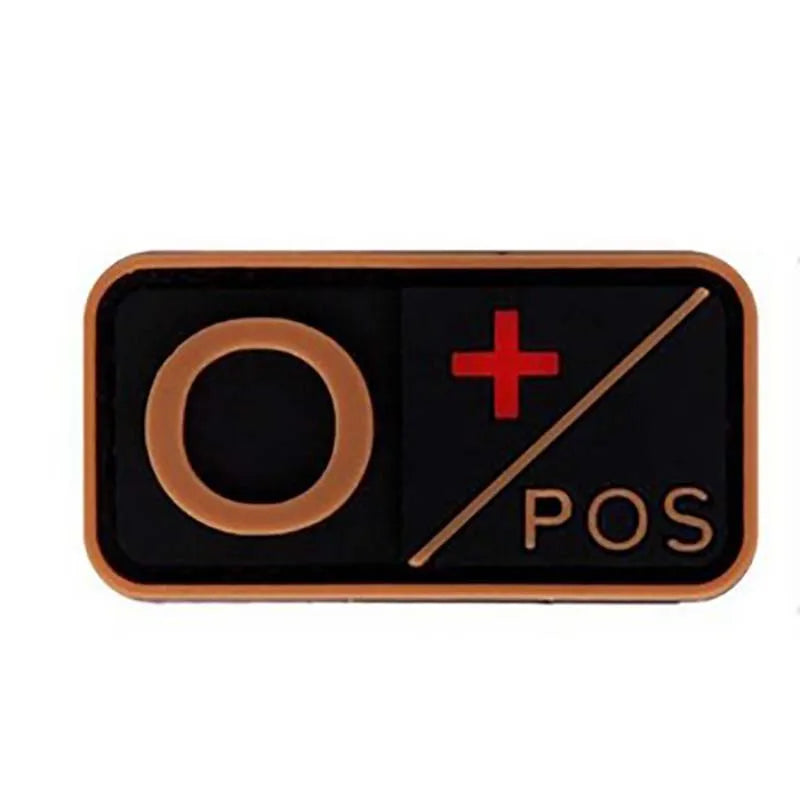 Patch Groupe Sanguin 3D – Identification Tactique PVC (Hook & Loop)🎁 2 + 1 GRATUIT !
