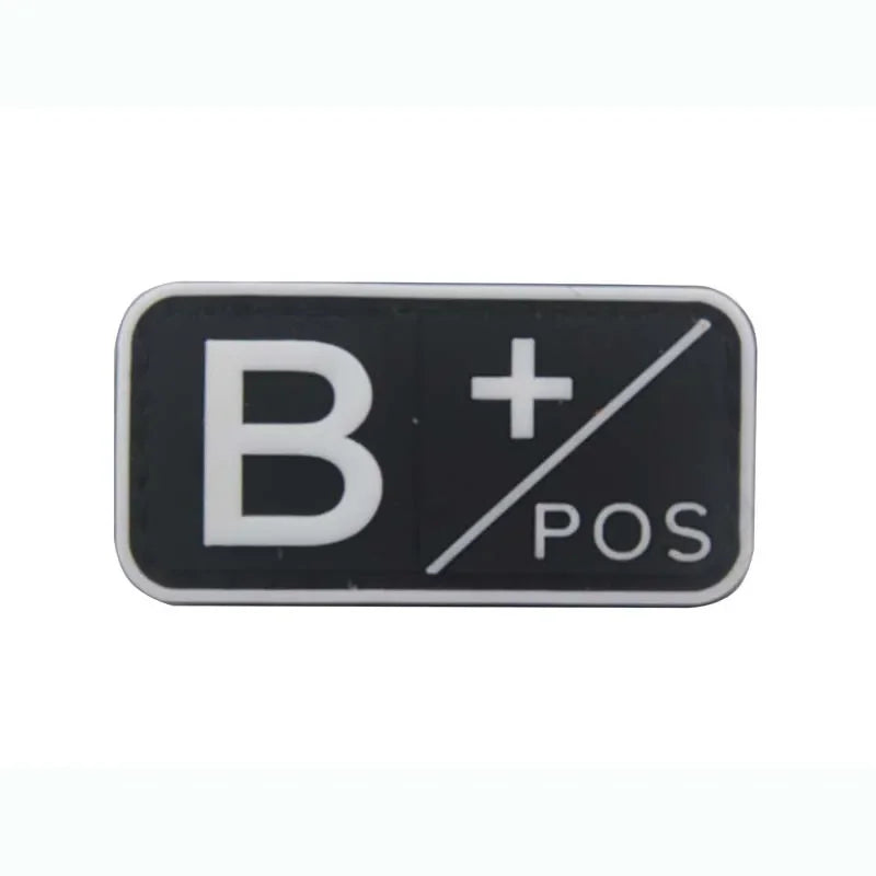 Patch Groupe Sanguin 3D – Identification Tactique PVC (Hook & Loop)🎁 2 + 1 GRATUIT !
