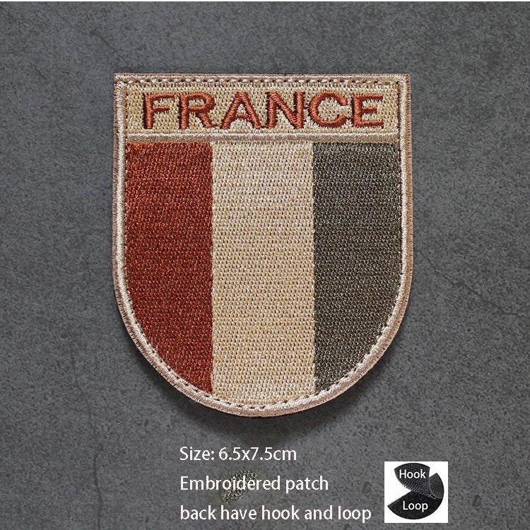 Écussons brodés tactiques velcro - identification française et unités spécialisées