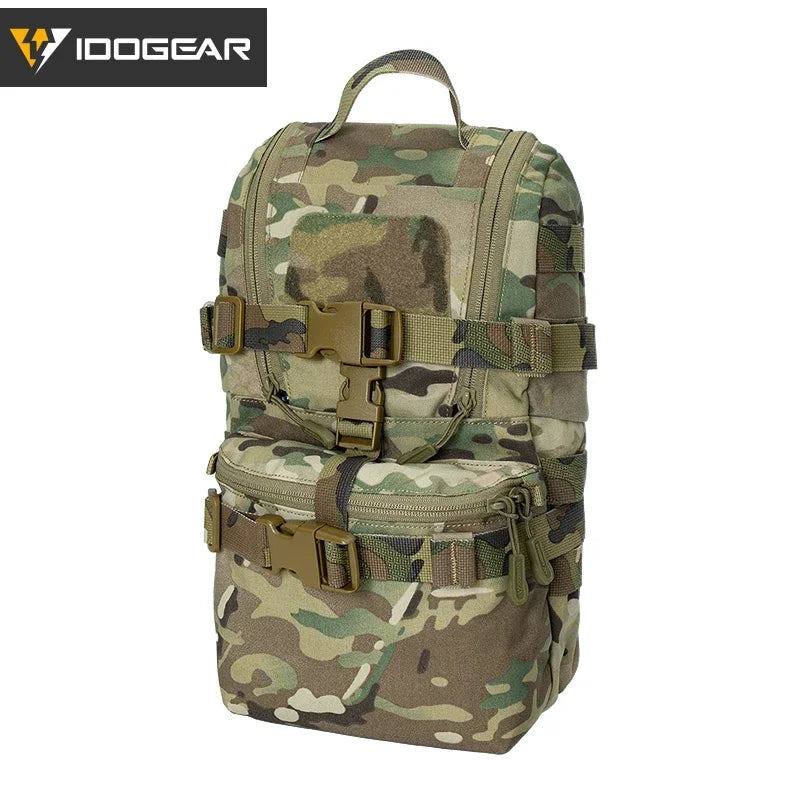 Mini sac d’hydratation tactique IDOGEAR – Nylon 500D, MOLLE, compact et résistant – 32 × 19 × 9,5 cm