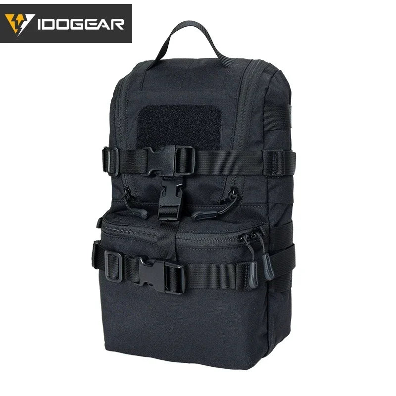 Mini sac d’hydratation tactique IDOGEAR – Nylon 500D, MOLLE, compact et résistant – 32 × 19 × 9,5 cm