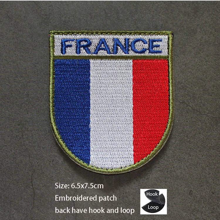 Écussons brodés tactiques velcro - identification française et unités spécialisées