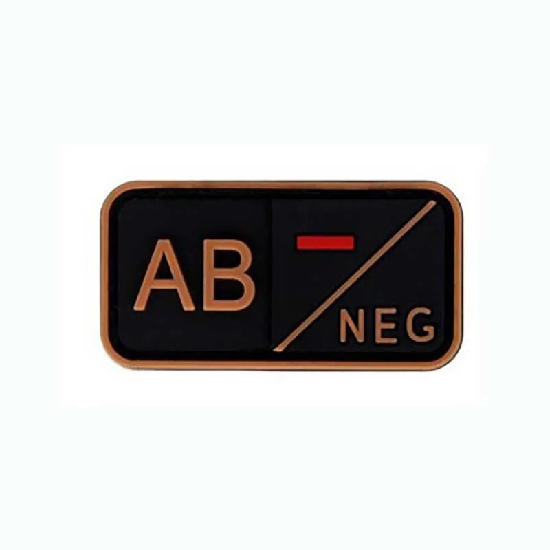 Patch Groupe Sanguin 3D – Identification Tactique PVC (Hook & Loop)🎁 2 + 1 GRATUIT !