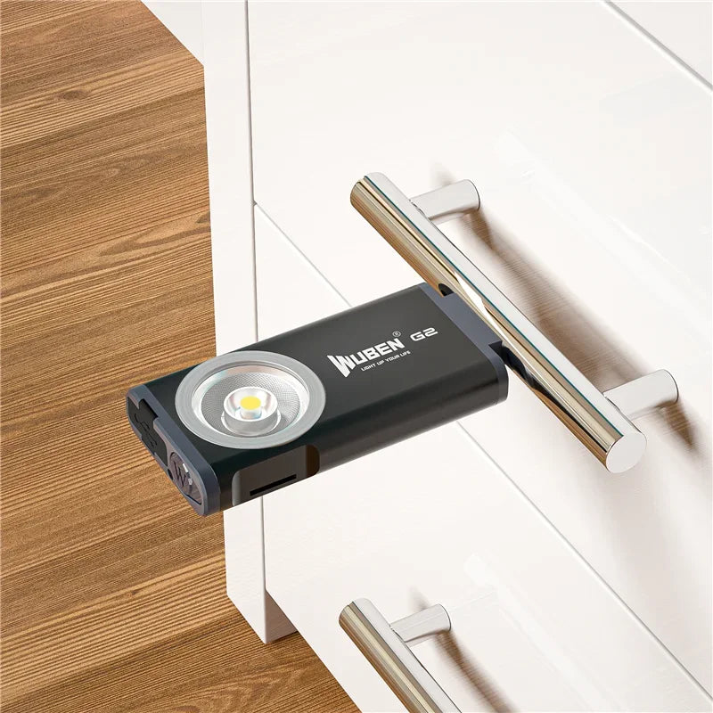 Lampe porte-clés WUBEN G2 – 500 Lumens rechargeable, 5 Modes d’éclairage, USB Type-C, Aimantée