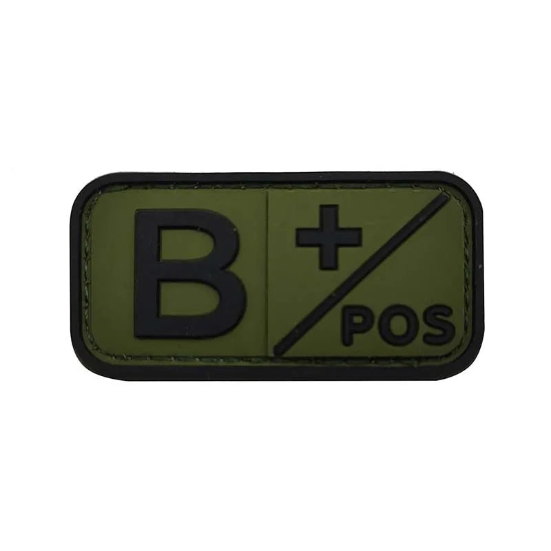 Patch Groupe Sanguin 3D – Identification Tactique PVC (Hook & Loop)🎁 2 + 1 GRATUIT !