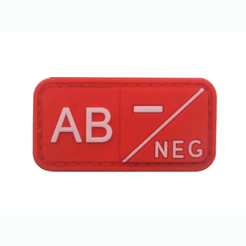 Patch Groupe Sanguin 3D – Identification Tactique PVC (Hook & Loop)🎁 2 + 1 GRATUIT !