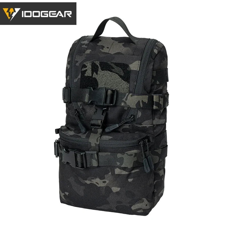 Mini sac d’hydratation tactique IDOGEAR – Nylon 500D, MOLLE, compact et résistant – 32 × 19 × 9,5 cm