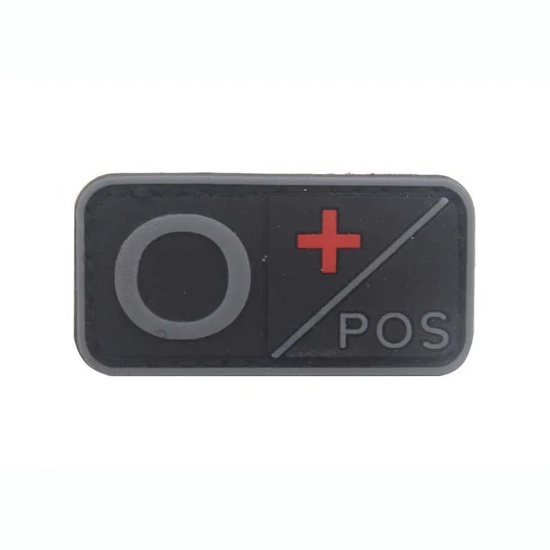 Patch Groupe Sanguin 3D – Identification Tactique PVC (Hook & Loop)🎁 2 + 1 GRATUIT !