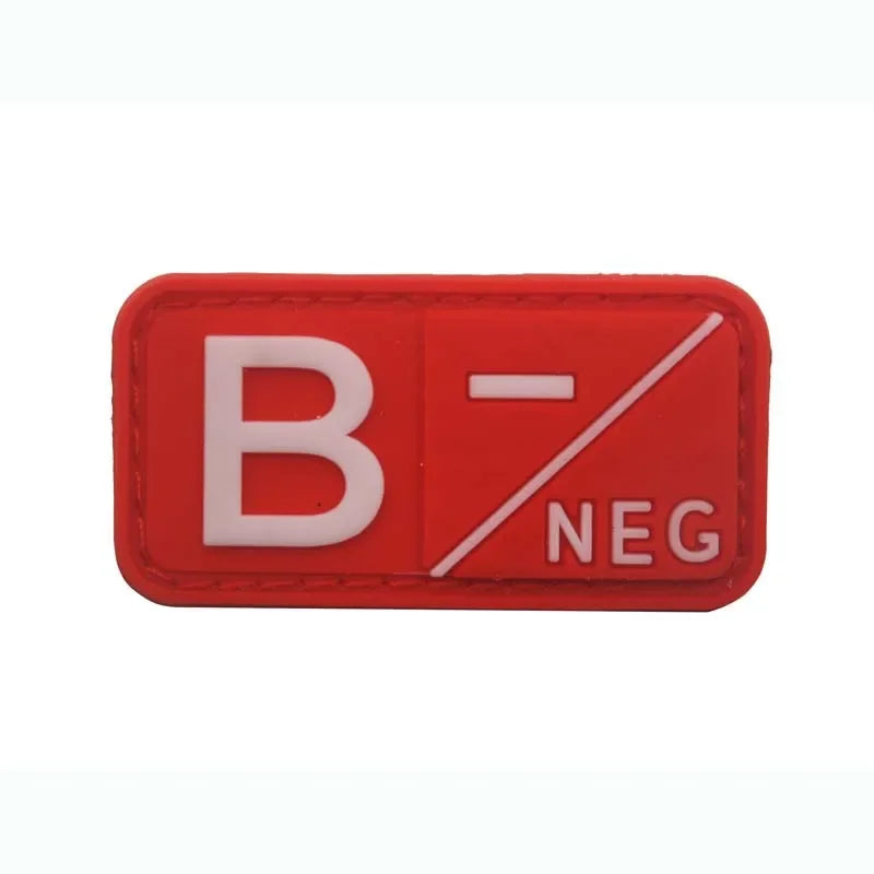 Patch Groupe Sanguin 3D – Identification Tactique PVC (Hook & Loop)🎁 2 + 1 GRATUIT !