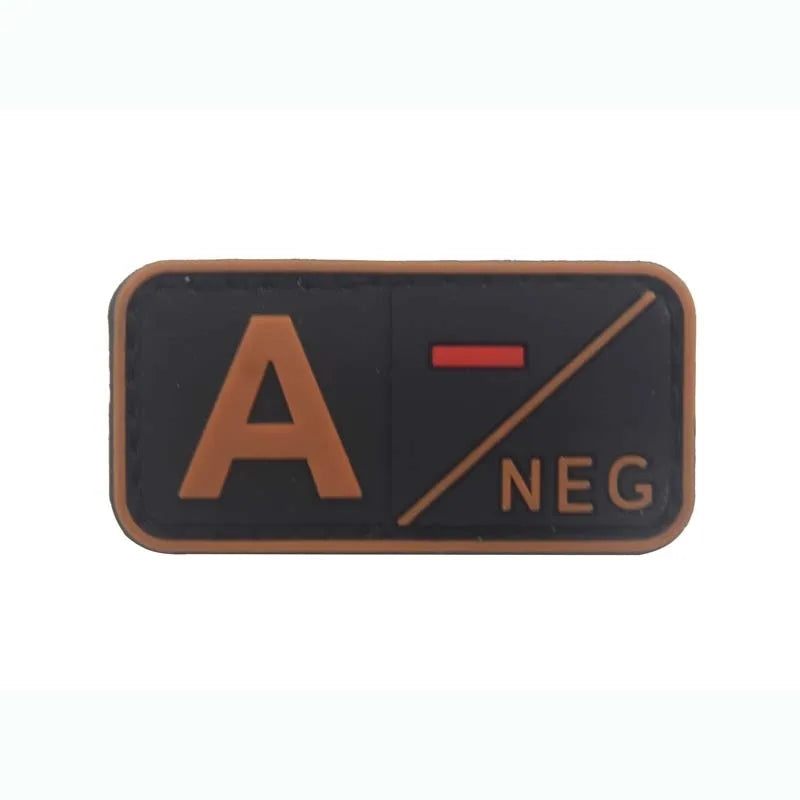 Patch Groupe Sanguin 3D – Identification Tactique PVC (Hook & Loop)🎁 2 + 1 GRATUIT !