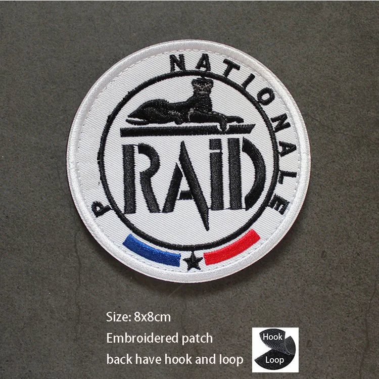 Écussons brodés tactiques velcro - identification française et unités spécialisées