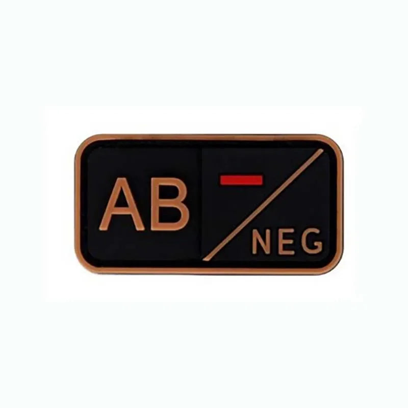 Patch Groupe Sanguin 3D – Identification Tactique PVC (Hook & Loop)🎁 2 + 1 GRATUIT !