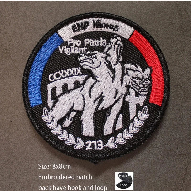 Écussons brodés tactiques velcro - identification française et unités spécialisées
