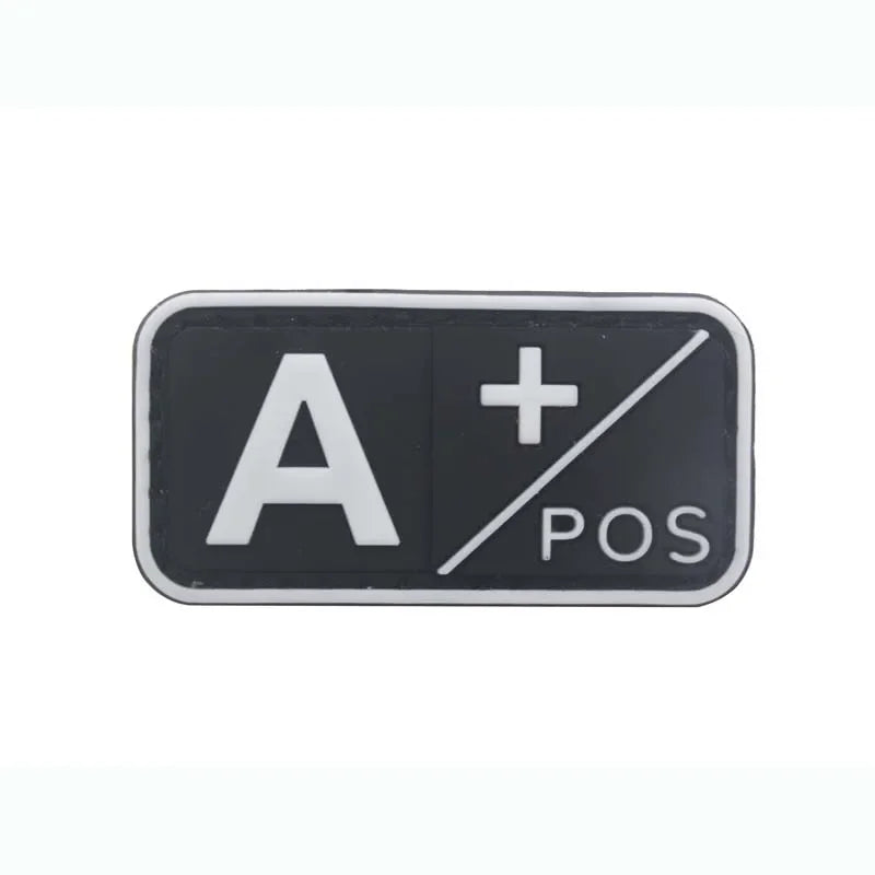 Patch Groupe Sanguin 3D – Identification Tactique PVC (Hook & Loop)🎁 2 + 1 GRATUIT !