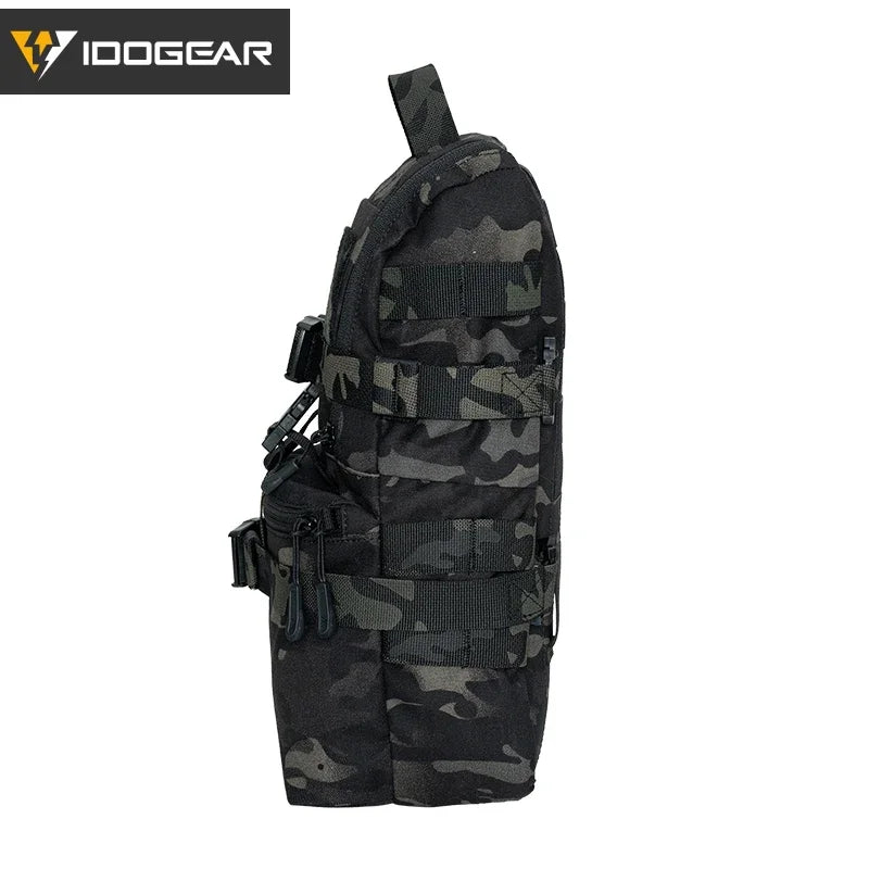 Mini sac d’hydratation tactique IDOGEAR – Nylon 500D, MOLLE, compact et résistant – 32 × 19 × 9,5 cm