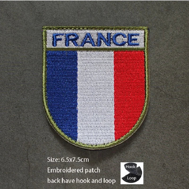 Écussons brodés tactiques velcro - identification française et unités spécialisées