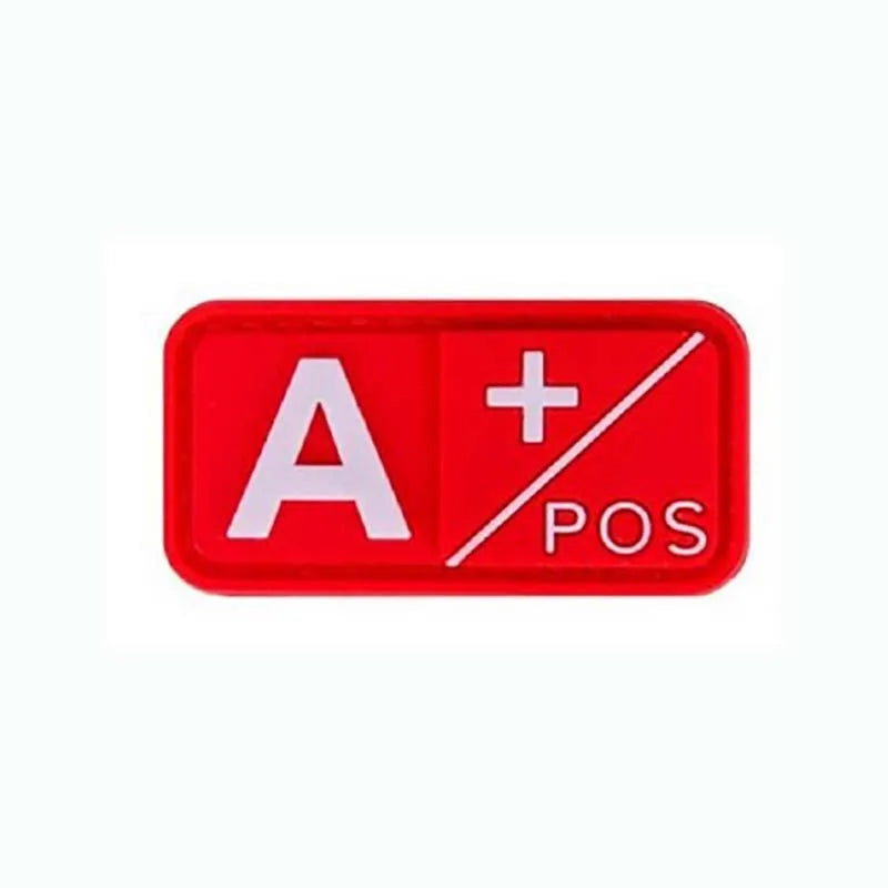 Patch Groupe Sanguin 3D – Identification Tactique PVC (Hook & Loop)🎁 2 + 1 GRATUIT !