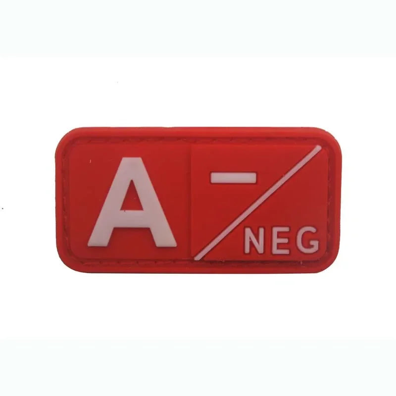 Patch Groupe Sanguin 3D – Identification Tactique PVC (Hook & Loop)🎁 2 + 1 GRATUIT !