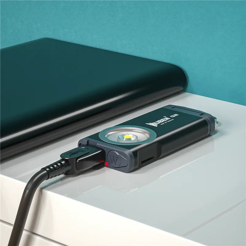 Lampe porte-clés WUBEN G2 – 500 Lumens rechargeable, 5 Modes d’éclairage, USB Type-C, Aimantée