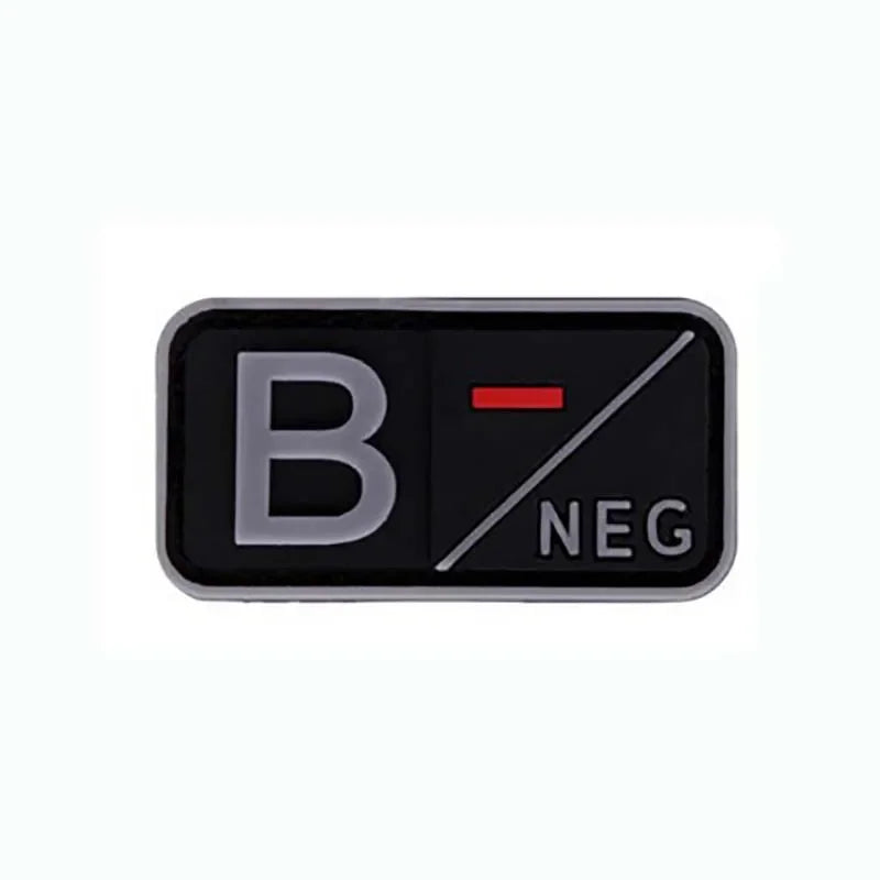 Patch Groupe Sanguin 3D – Identification Tactique PVC (Hook & Loop)🎁 2 + 1 GRATUIT !