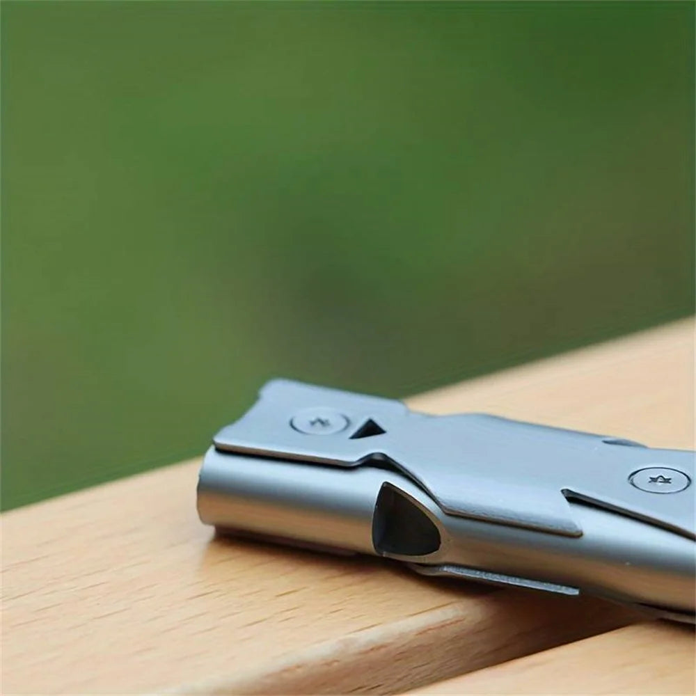 Sifflet de survie à double tube – 180 dB en acier inoxydable