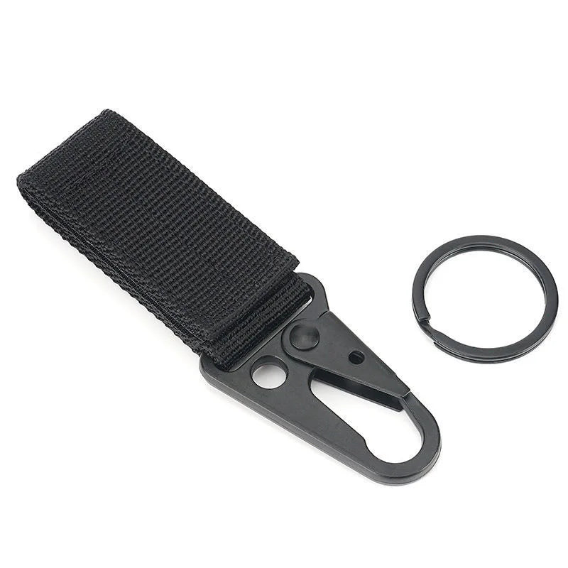 Mousqueton Tactique MOLLE avec Anneau – Clip Ceinture EDC, Sac à Dos, Airsoft (Lot de 1 à 3)