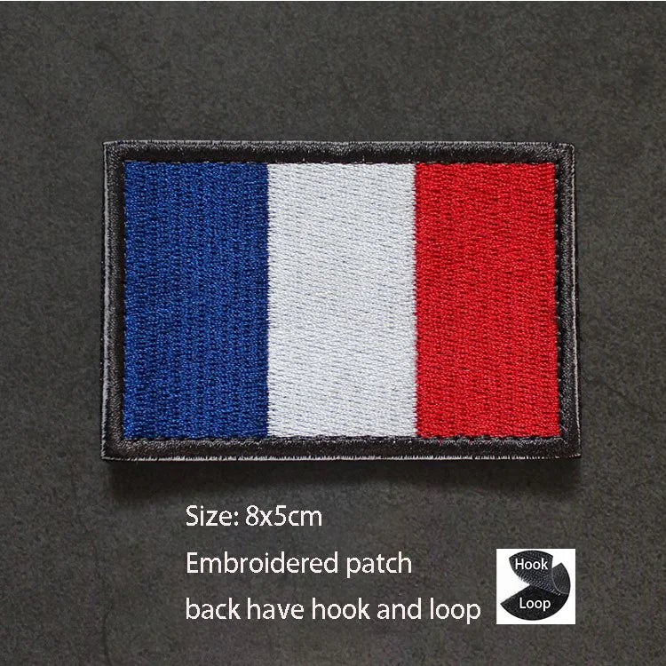 Écussons brodés tactiques velcro - identification française et unités spécialisées