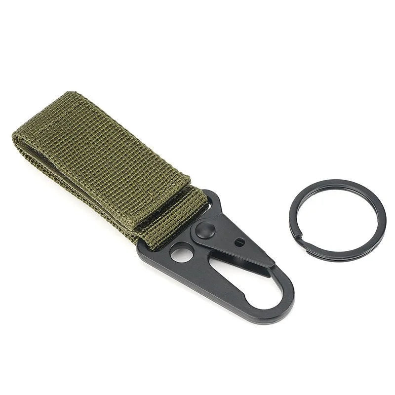 Mousqueton Tactique MOLLE avec Anneau – Clip Ceinture EDC, Sac à Dos, Airsoft (Lot de 1 à 3)
