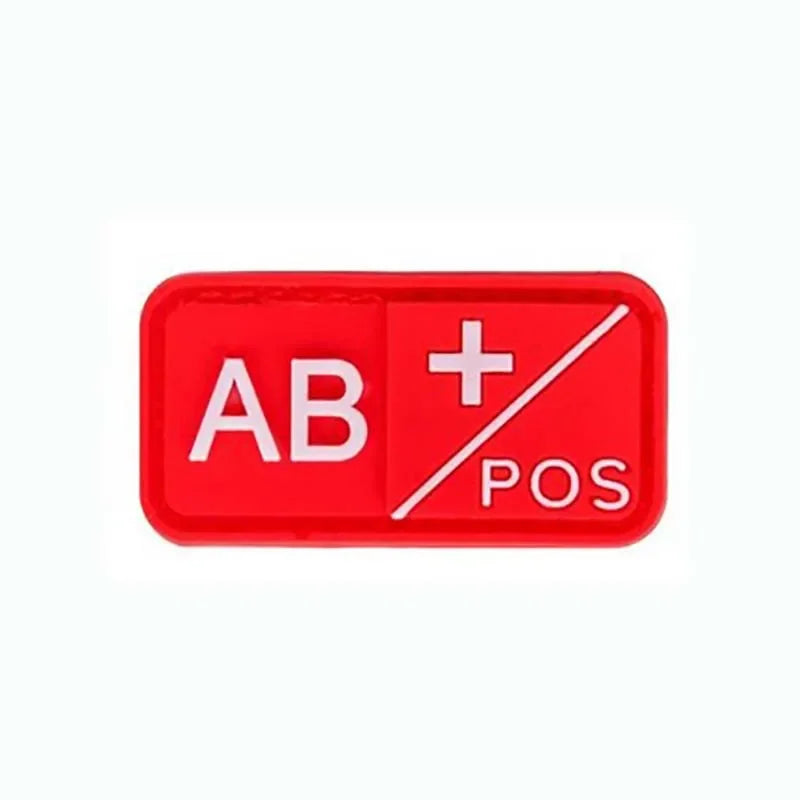 Patch Groupe Sanguin 3D – Identification Tactique PVC (Hook & Loop)🎁 2 + 1 GRATUIT !
