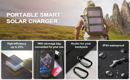 Chargeur Solaire Portable 21W – ALLPOWERS Pliable 2 Ports USB | Énergie Solaire Outdoor & Camping