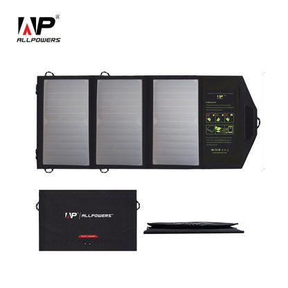 Chargeur Solaire Portable 21W – ALLPOWERS Pliable 2 Ports USB | Énergie Solaire Outdoor & Camping