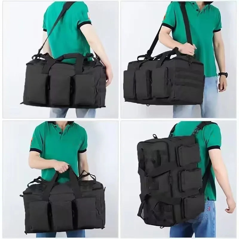 Sac Tactique 55L Duffel MOLLE – Grand Sac de Transport Randonnée, Gym, Mission, Outdoor