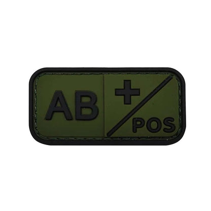 Patch Groupe Sanguin 3D – Identification Tactique PVC (Hook & Loop)🎁 2 + 1 GRATUIT !