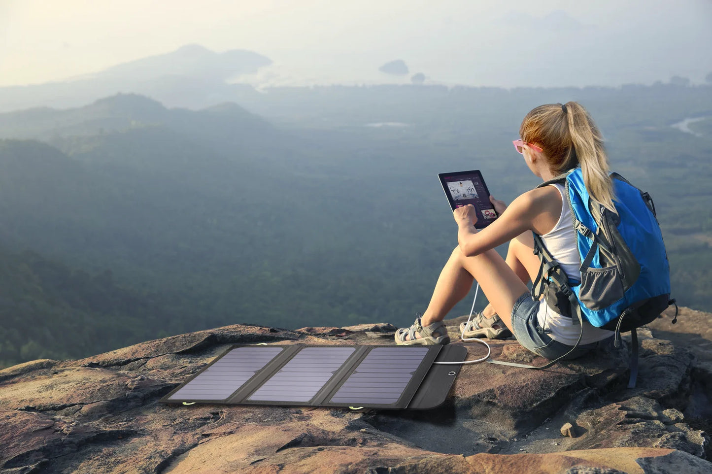 Chargeur Solaire Portable 21W – ALLPOWERS Pliable 2 Ports USB | Énergie Solaire Outdoor & Camping