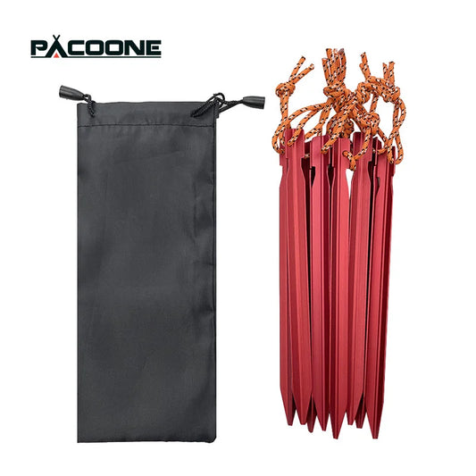 Piquets de Tente en Aluminium PACOONE – Lot de 10 (18 cm)