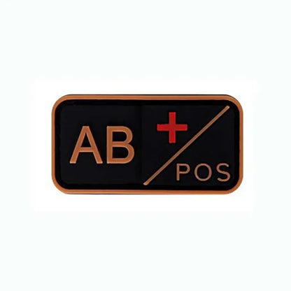 Patch Groupe Sanguin 3D – Identification Tactique PVC (Hook & Loop)🎁 2 + 1 GRATUIT !