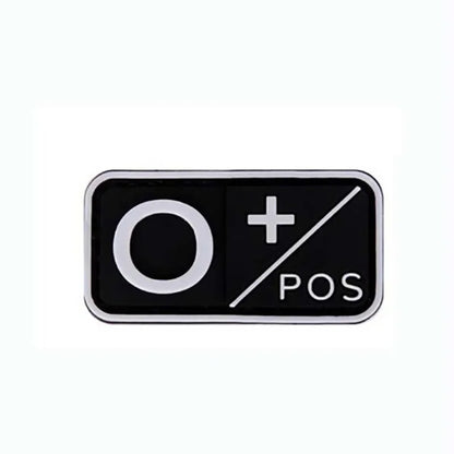 Patch Groupe Sanguin 3D – Identification Tactique PVC (Hook & Loop)🎁 2 + 1 GRATUIT !